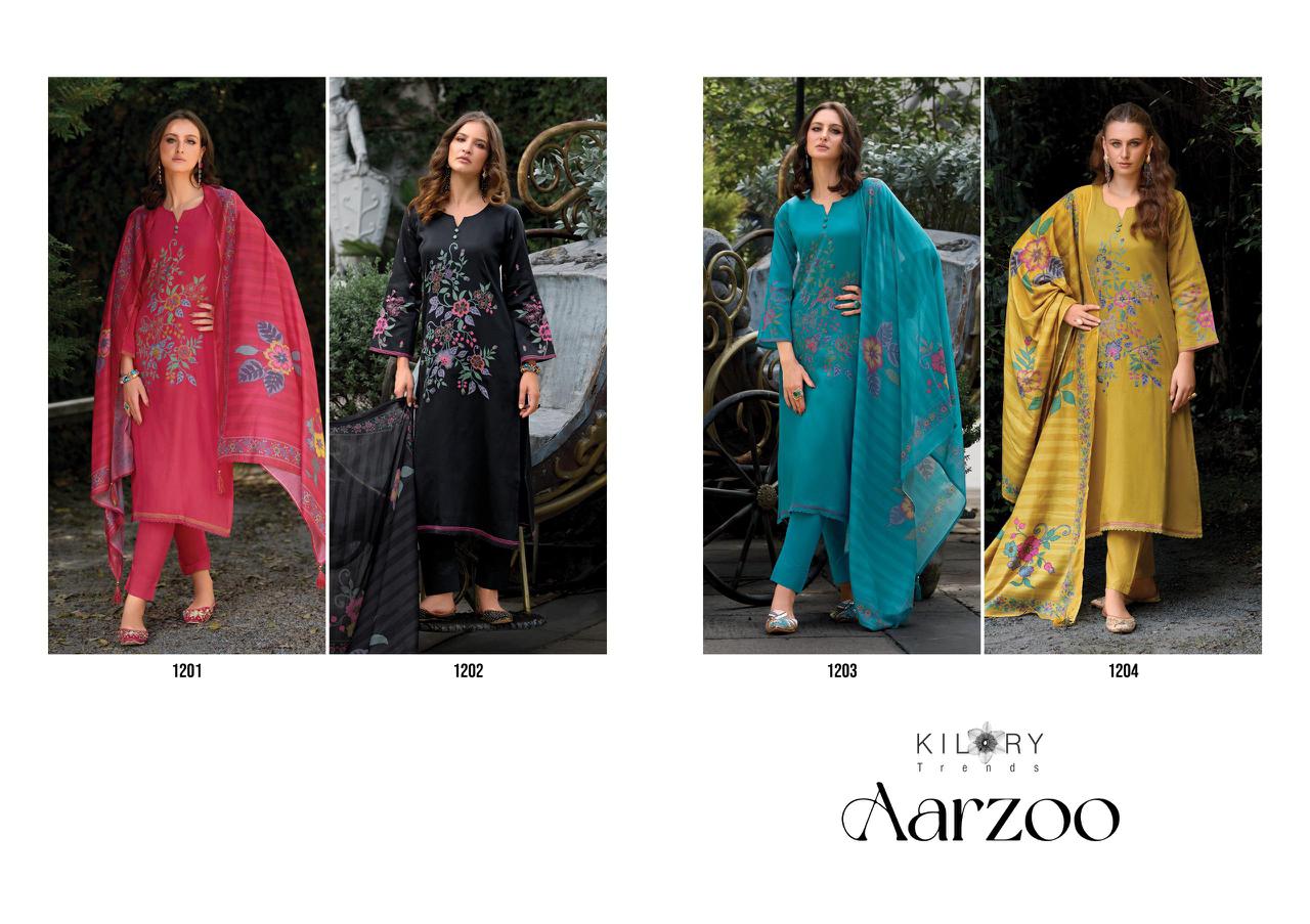Aarzoo Kilory Jaam Cotton Pant Style Suits Wholesale