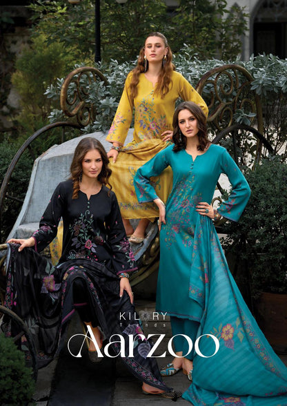 Aarzoo Kilory Jaam Cotton Pant Style Suits Wholesale