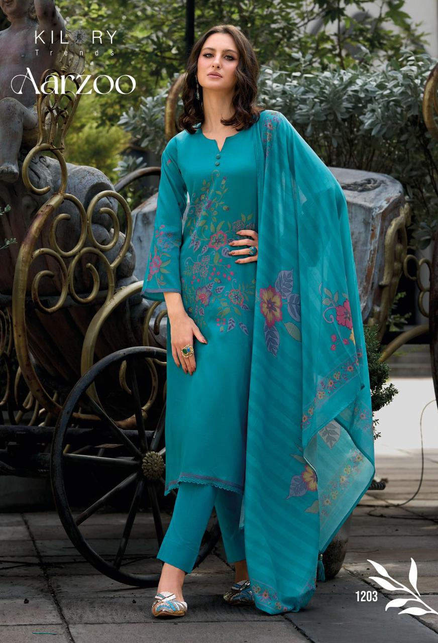 Aarzoo Kilory Jaam Cotton Pant Style Suits Wholesale