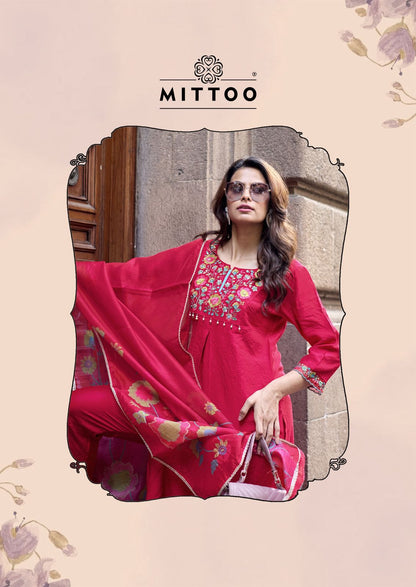 Aarzoo Mittoo Viscose Weaving Readymade Pant Style Suits Exporter Ahmedabad