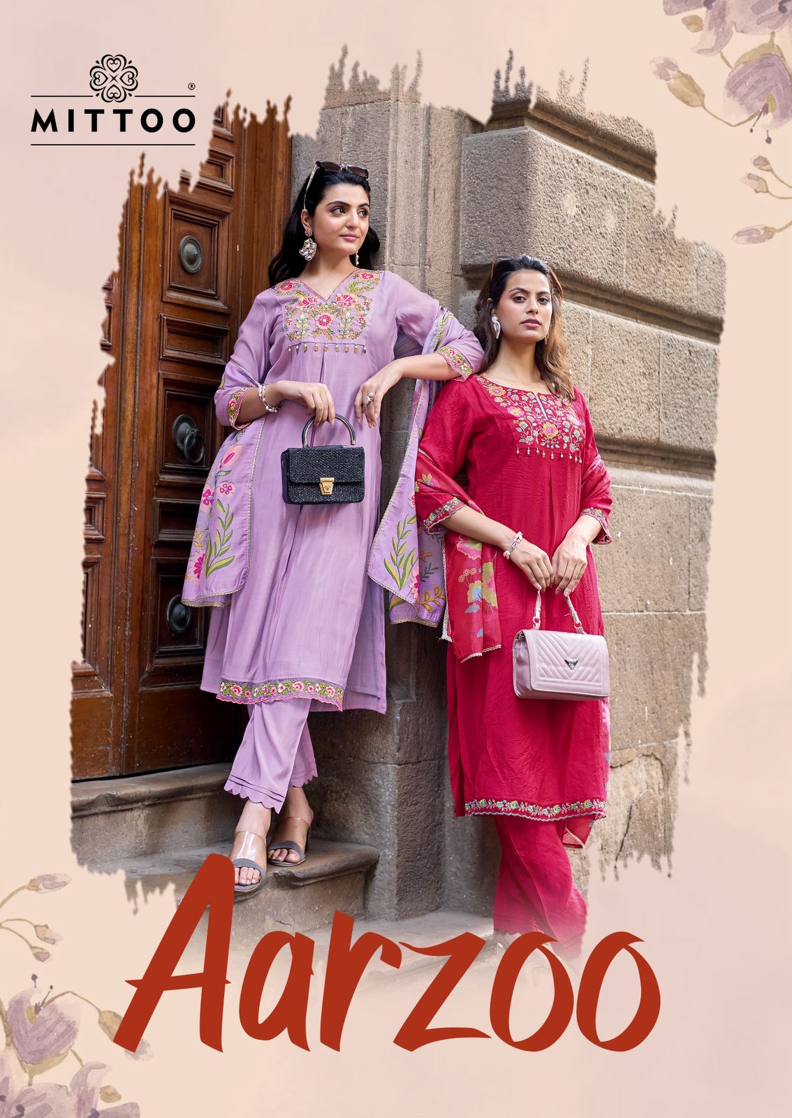 Aarzoo Mittoo Viscose Weaving Readymade Pant Style Suits Exporter Ahmedabad