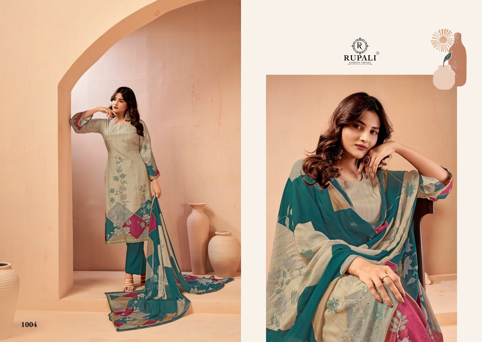 Aarzoo Rupali Viscose Muslin Pant Style Suits Exporter Ahmedabad