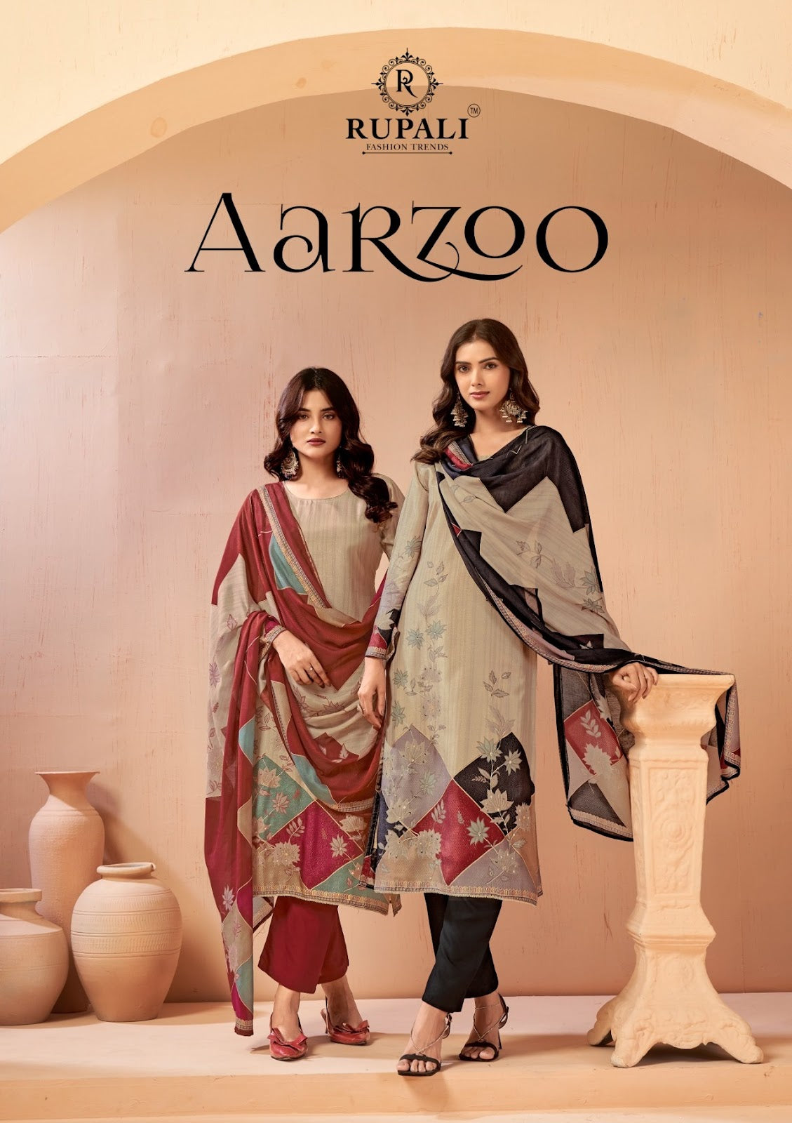 Aarzoo Rupali Viscose Muslin Pant Style Suits Exporter Ahmedabad