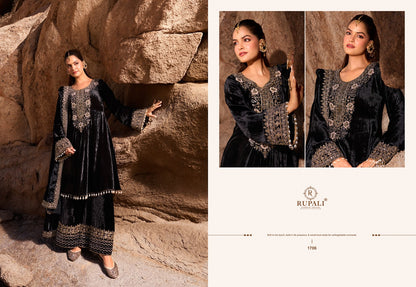 Aarzoo Rupali Viscose Velvet Suits Manufacturer