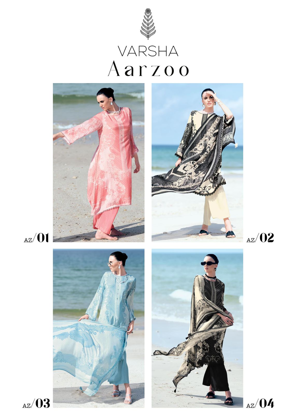 Aarzoo Varsha Fashions Viscose Muslin Pant Style Suits
