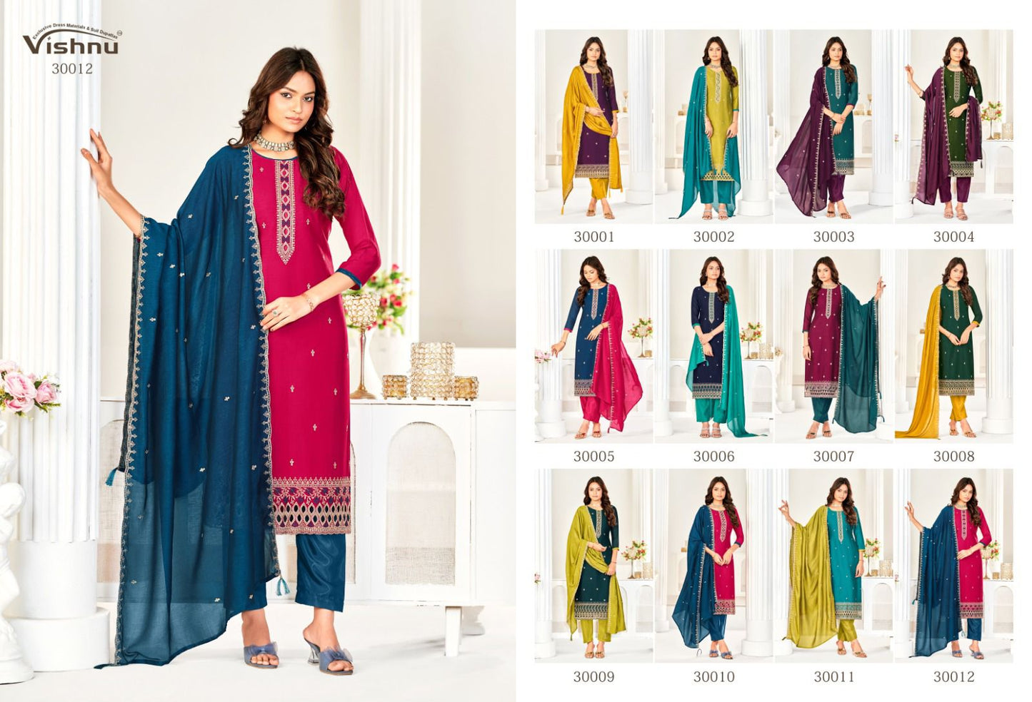 Aarzoo Vishnu Impex Vichitra Silk Pant Style Suits Supplier Gujarat