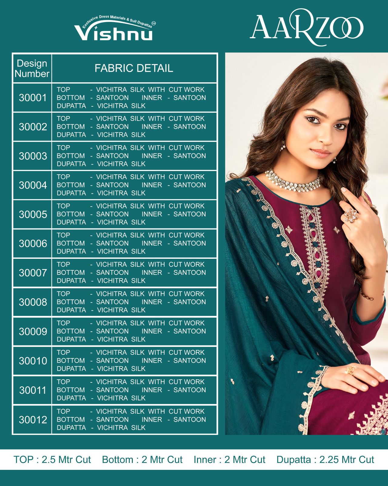Aarzoo Vishnu Impex Vichitra Silk Pant Style Suits Supplier Gujarat