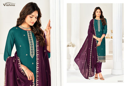 Aarzoo Vishnu Impex Vichitra Silk Pant Style Suits Supplier Gujarat