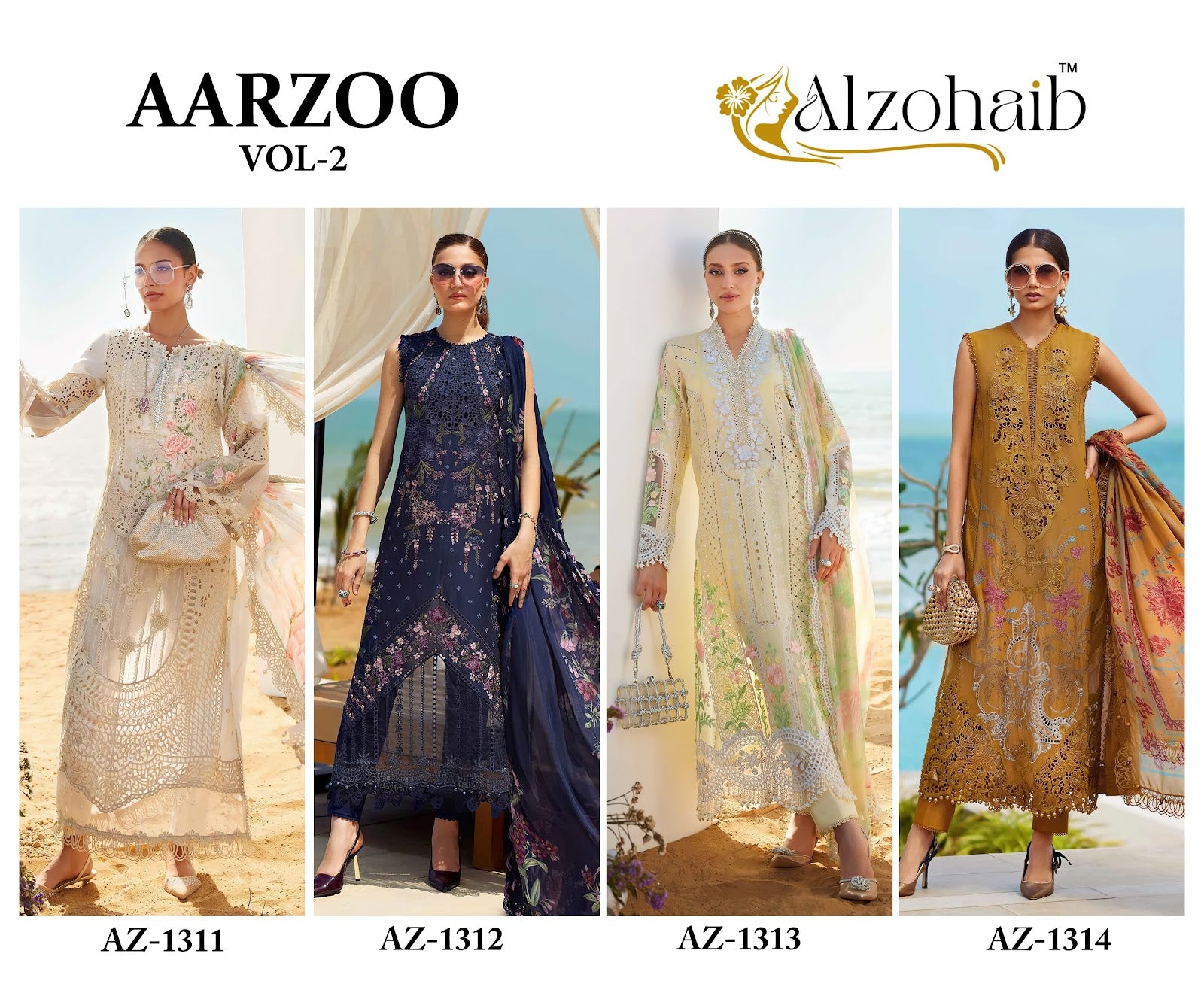 Aarzoo Vol 2 Al Zohaib Cotton Karachi Salwar Suits Wholesaler