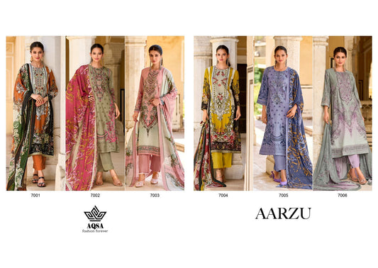Aarzu Aqsa Cambric Cotton Pant Style Suits Exporter India