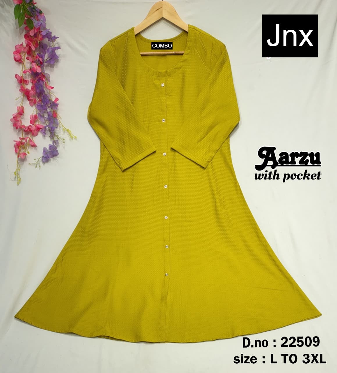 Aarzu Jnx Kurti With Pocket Exporter India