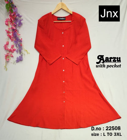 Aarzu Jnx Kurti With Pocket Exporter India