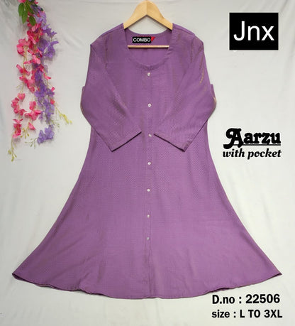 Aarzu Jnx Kurti With Pocket Exporter India