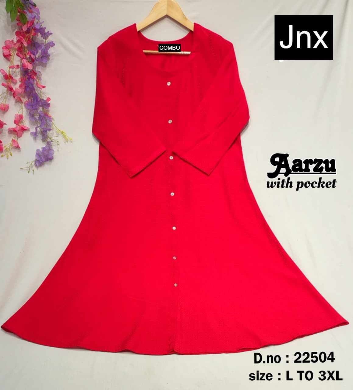 Aarzu Jnx Kurti With Pocket Exporter India