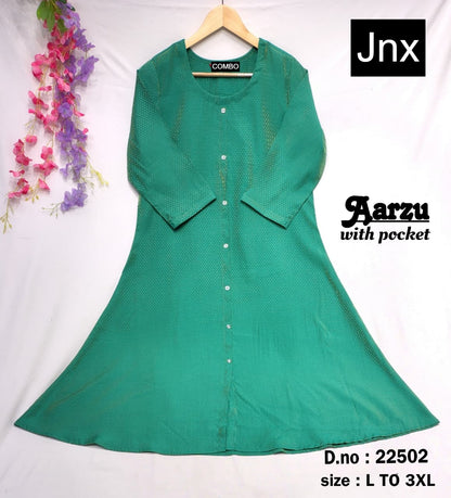 Aarzu Jnx Kurti With Pocket Exporter India