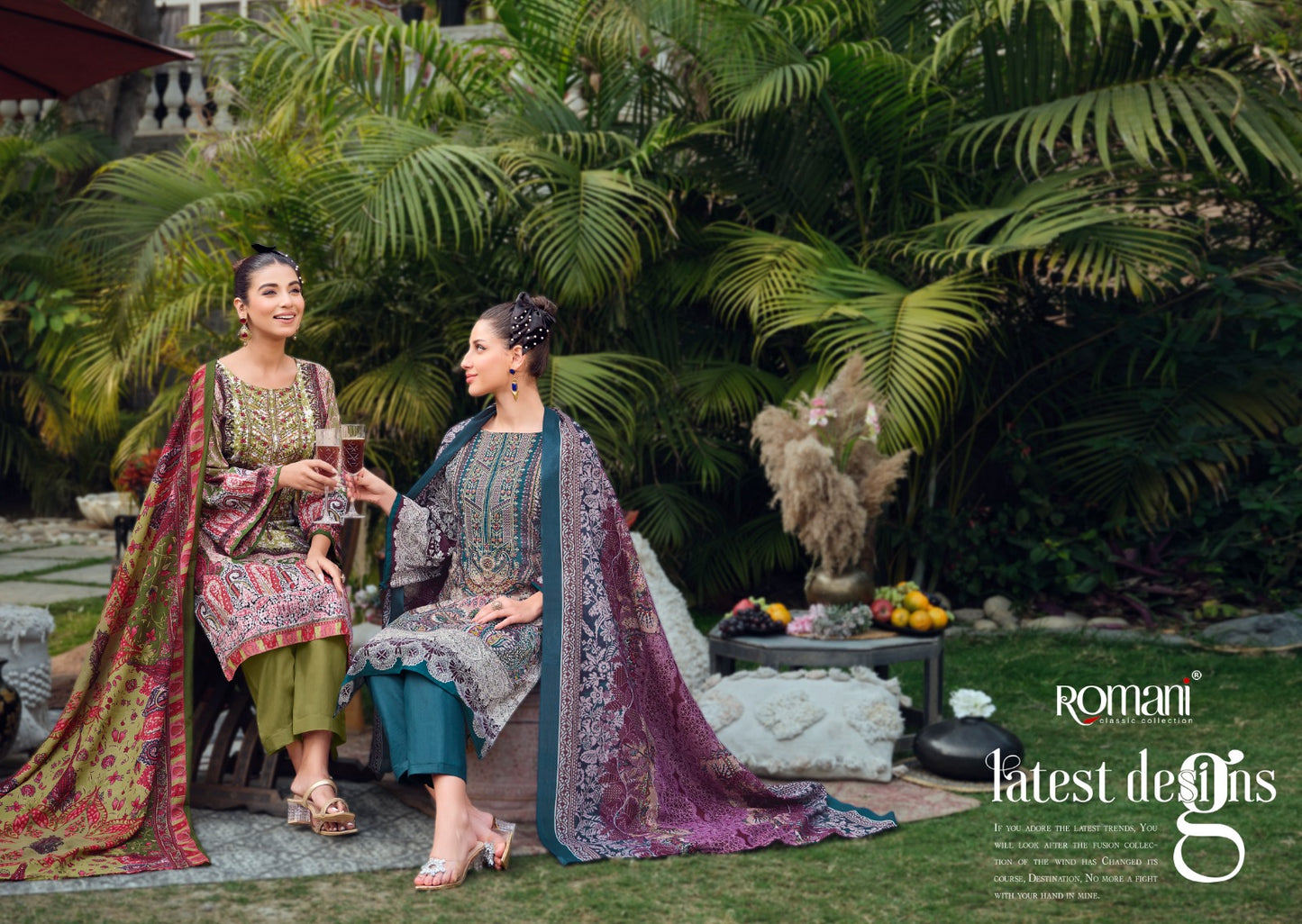 Aarzu Vol 12 Romani Cotton Karachi Salwar Suits Wholesaler Ahmedabad