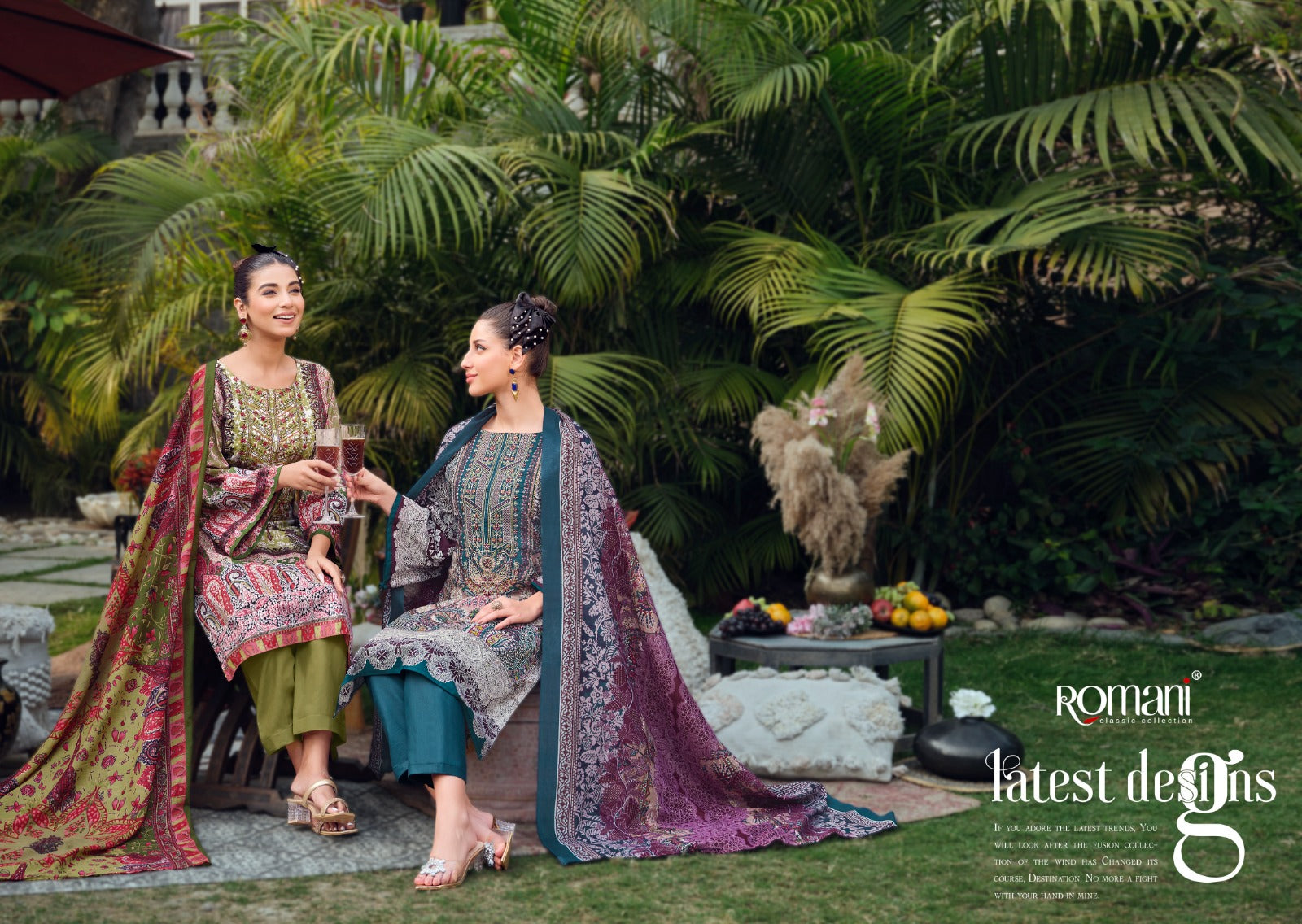 Aarzu Vol 12 Romani Cotton Karachi Salwar Suits Wholesaler Ahmedabad