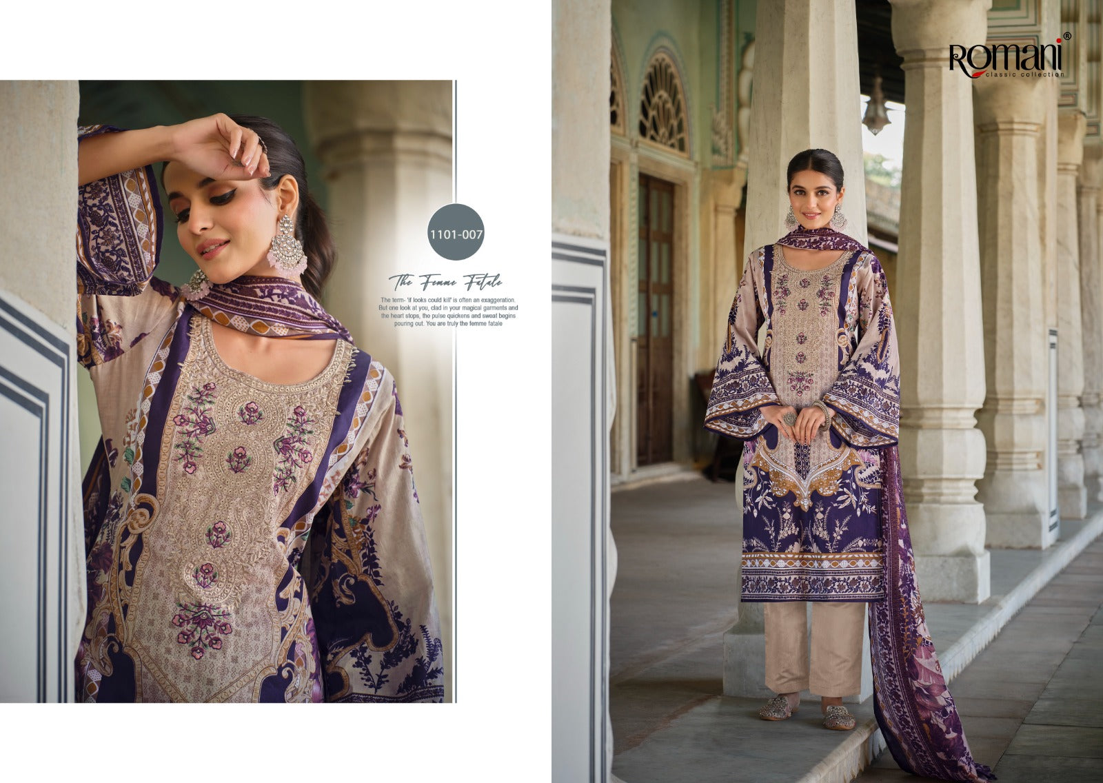 Aarzu Vol 17 Romani Cotton Karachi Salwar Suits Supplier Ahmedabad