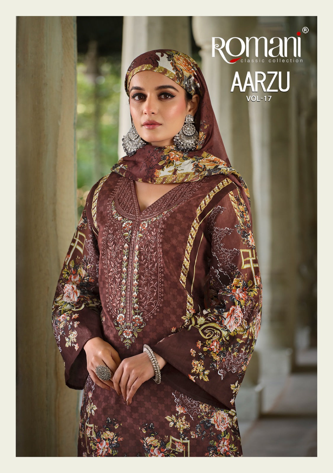 Aarzu Vol 17 Romani Cotton Karachi Salwar Suits Supplier Ahmedabad