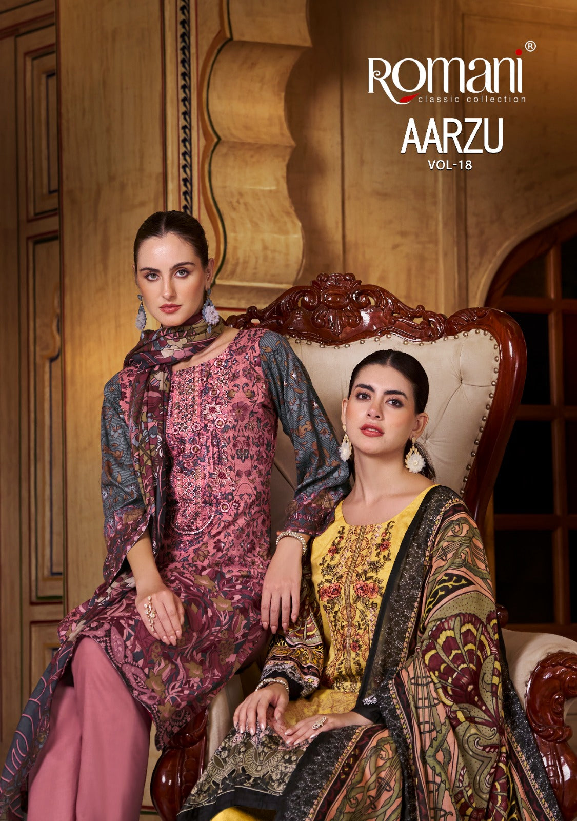 Aarzu Vol 18 Romani Cotton Karachi Readymade Suits Manufacturer