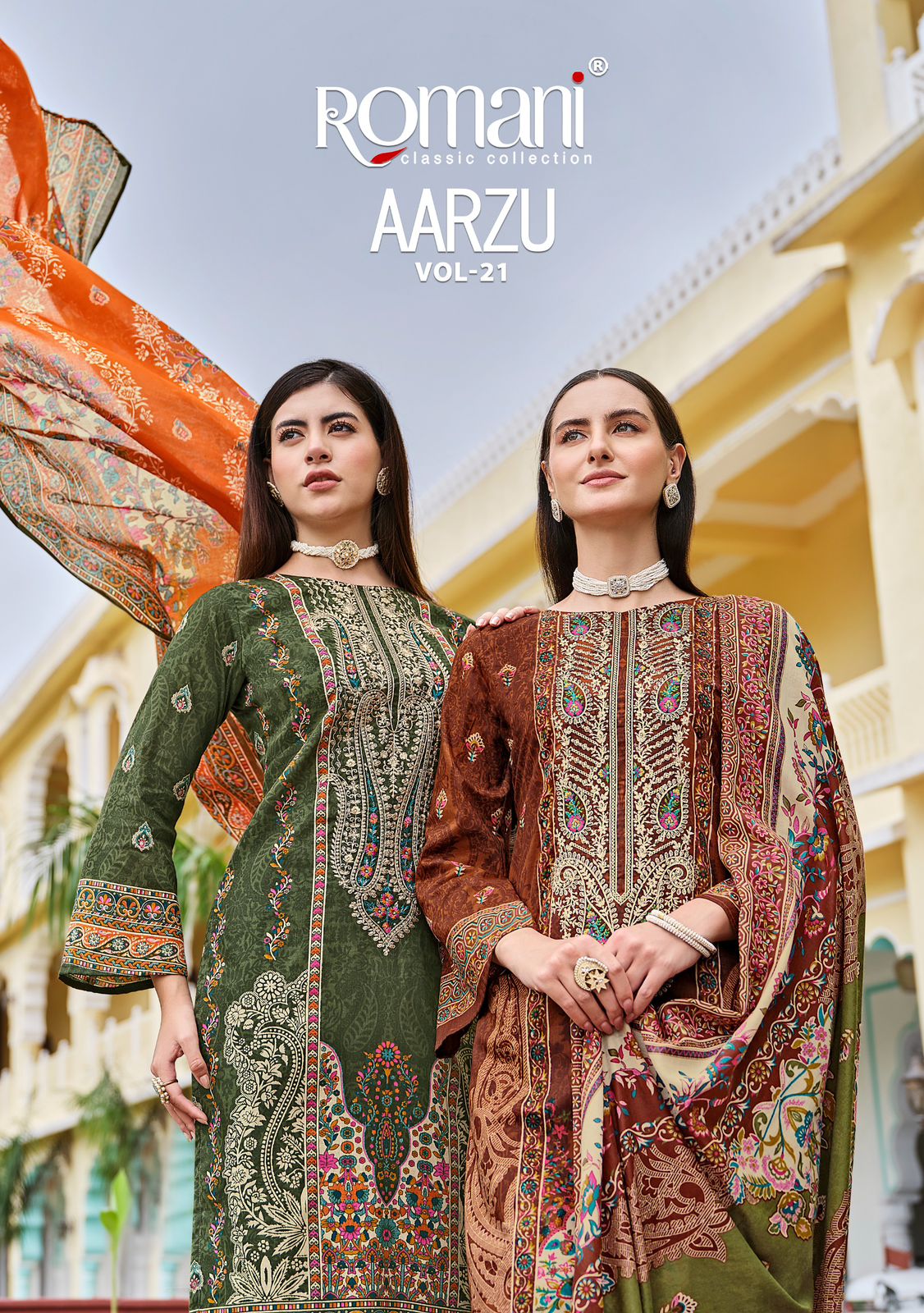 Aarzu Vol 21 Romani Cotton Karachi Salwar Suits Exporter