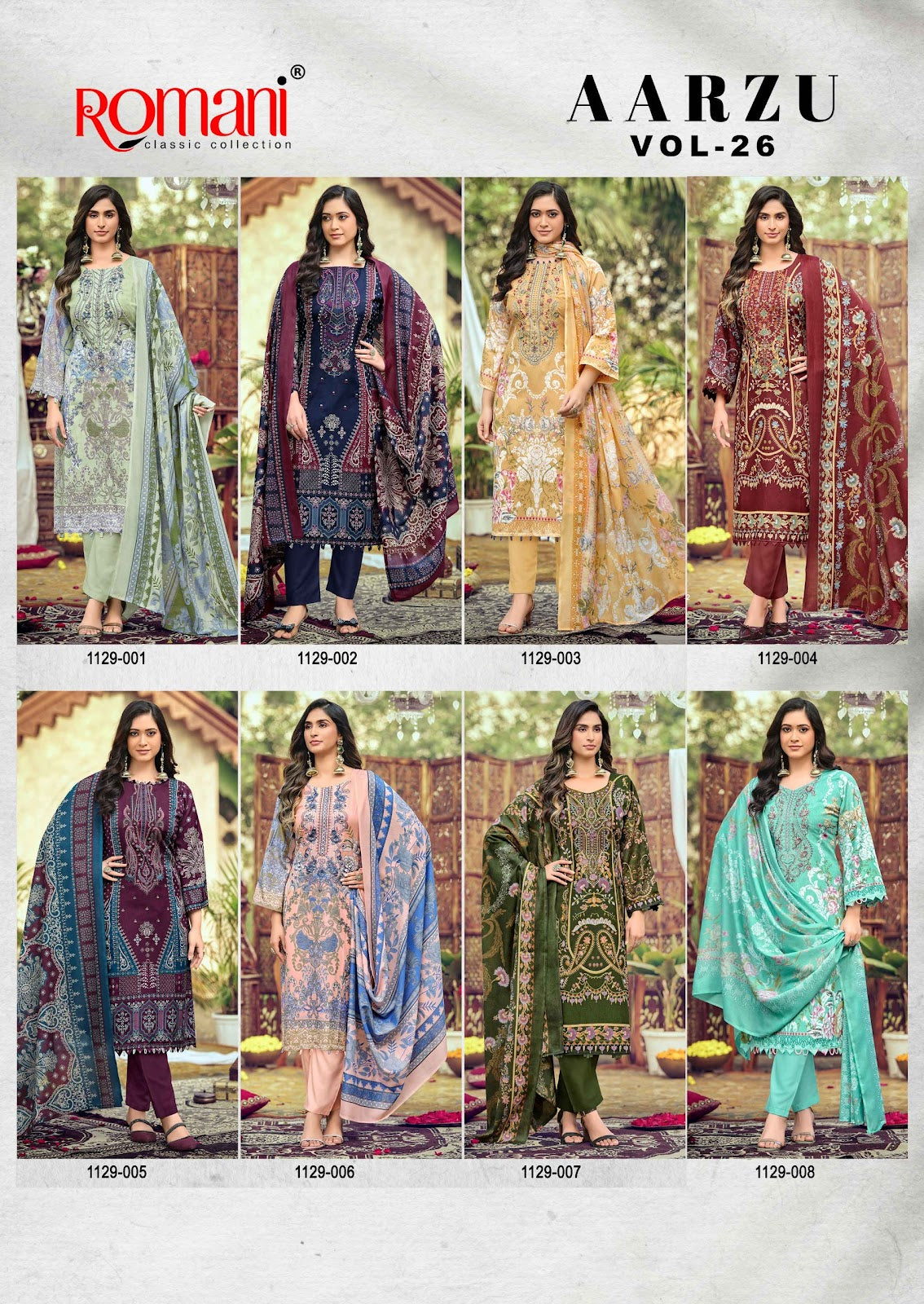 Aarzu Vol 26 Romani Cotton Karachi Salwar Suits Wholesale