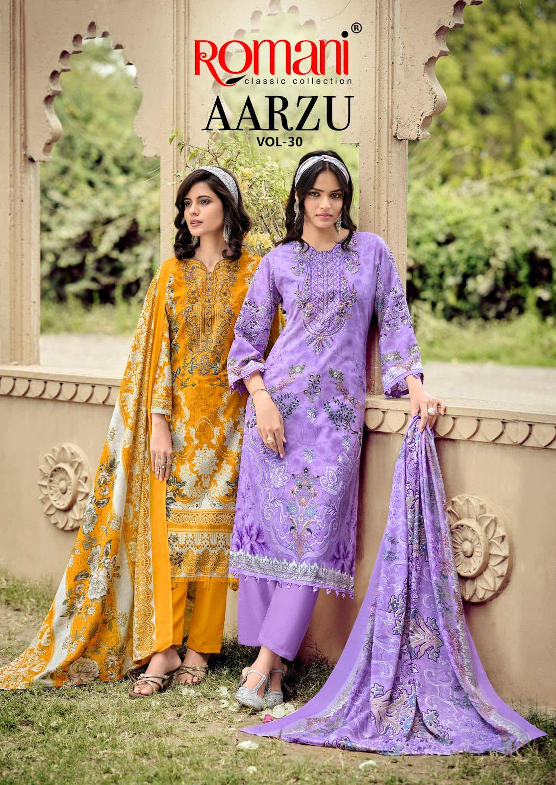 Aarzu Vol 30 Romani Cotton Karachi Salwar Suits Wholesale