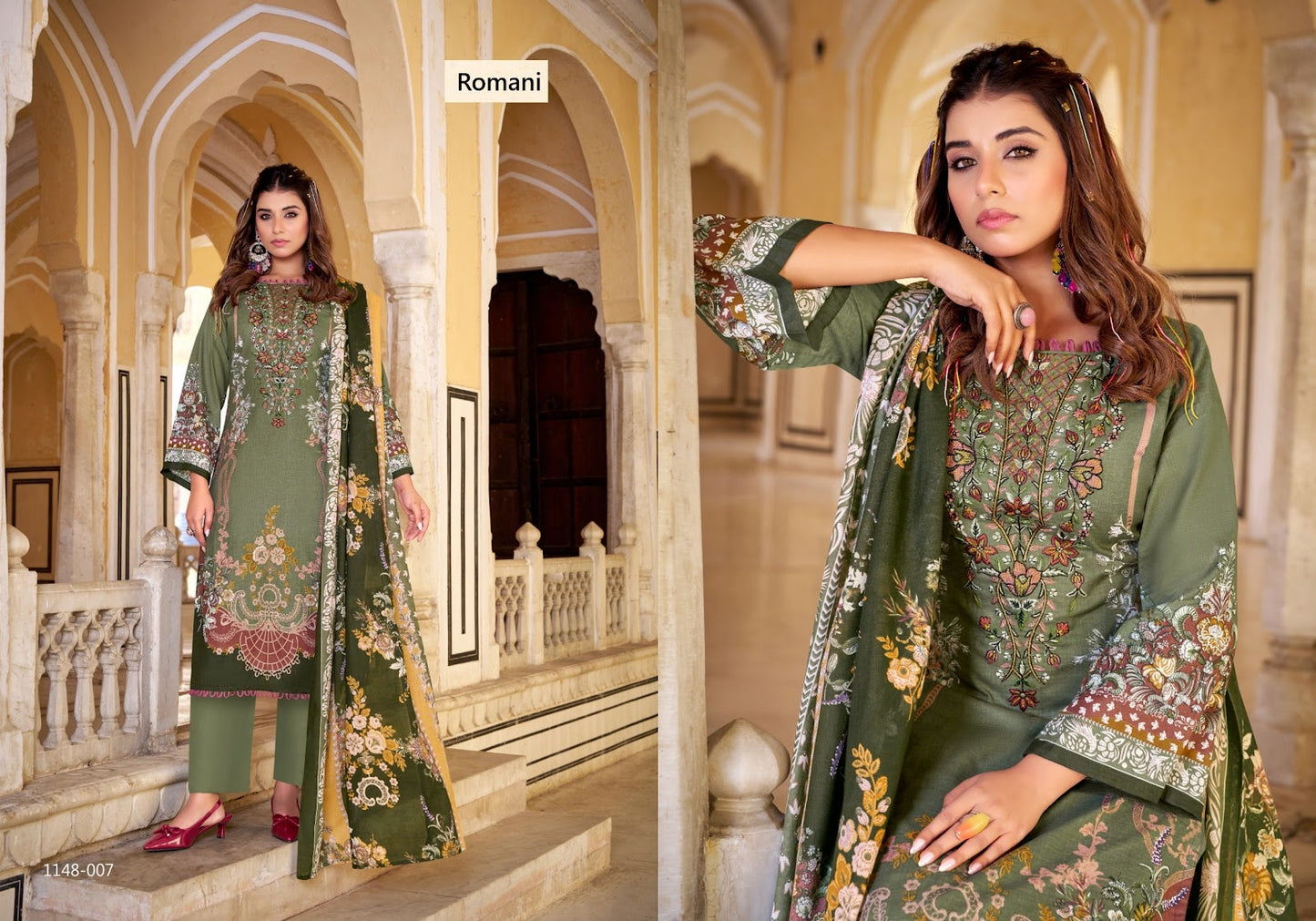 Aarzu Vol 32 Romani Cotton Karachi Salwar Suits Exporter India