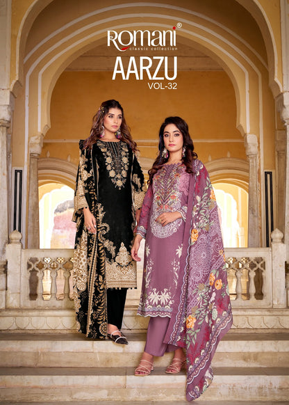 Aarzu Vol 32 Romani Cotton Karachi Salwar Suits Exporter India