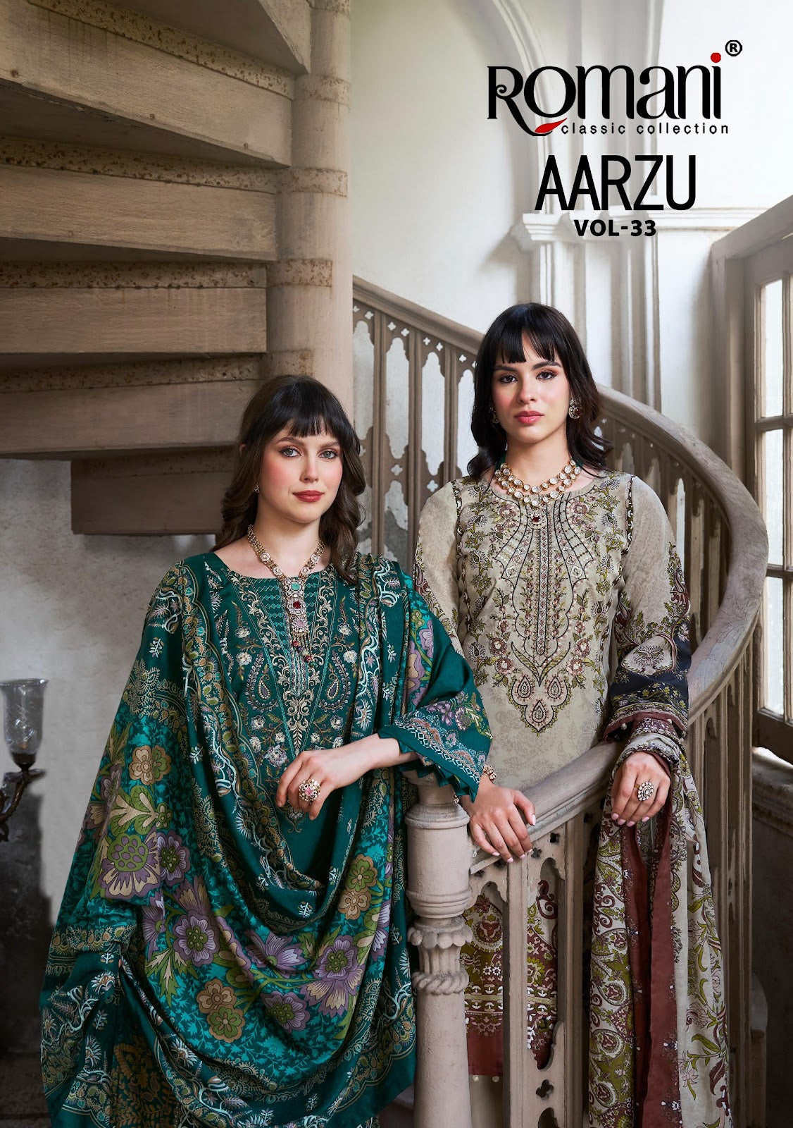 Aarzu Vol 33 Romani Cotton Karachi Salwar Suits Exporter India