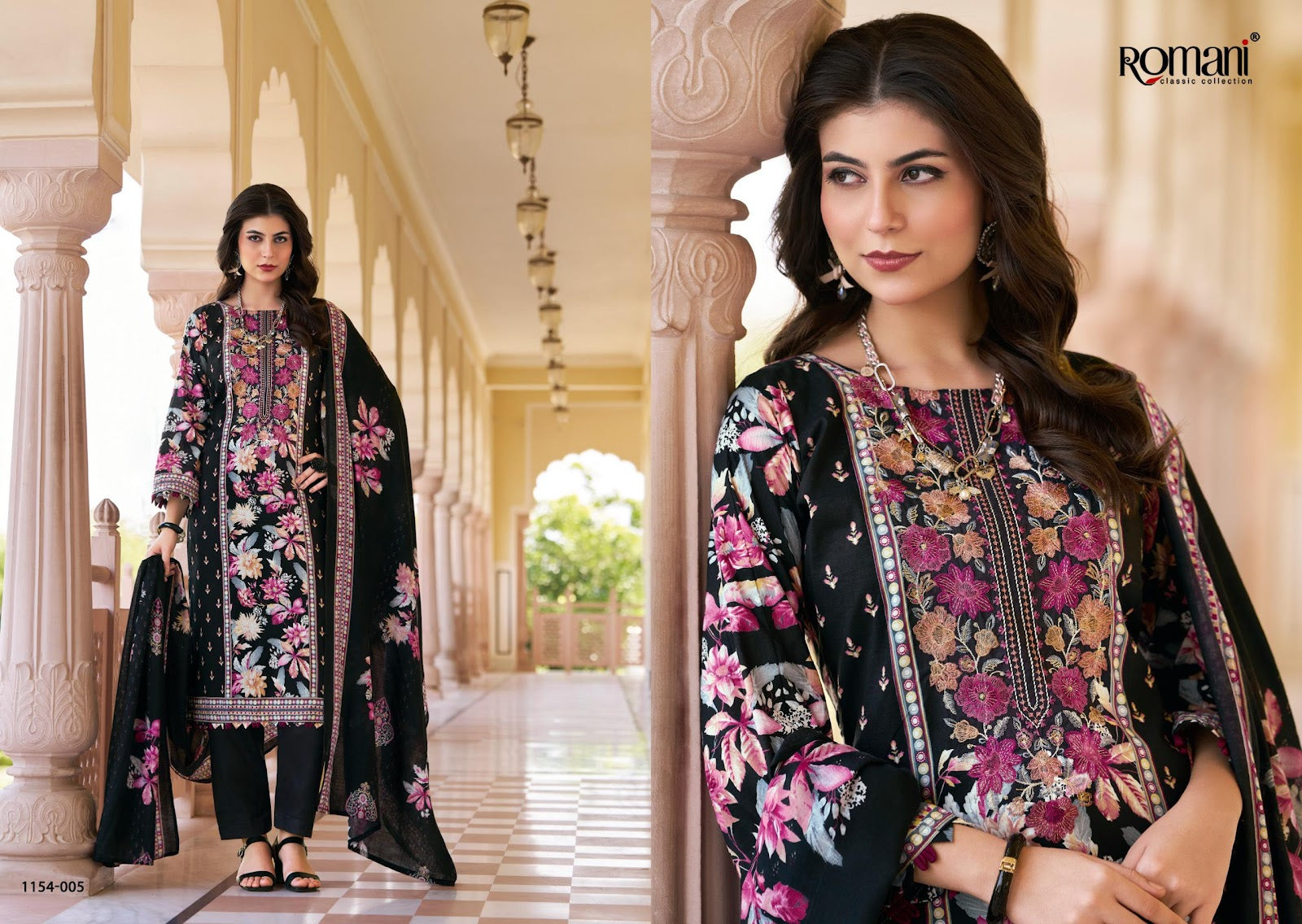 Aarzu Vol 34 Romani Mix Cotton Karachi Salwar Suits Exporter India