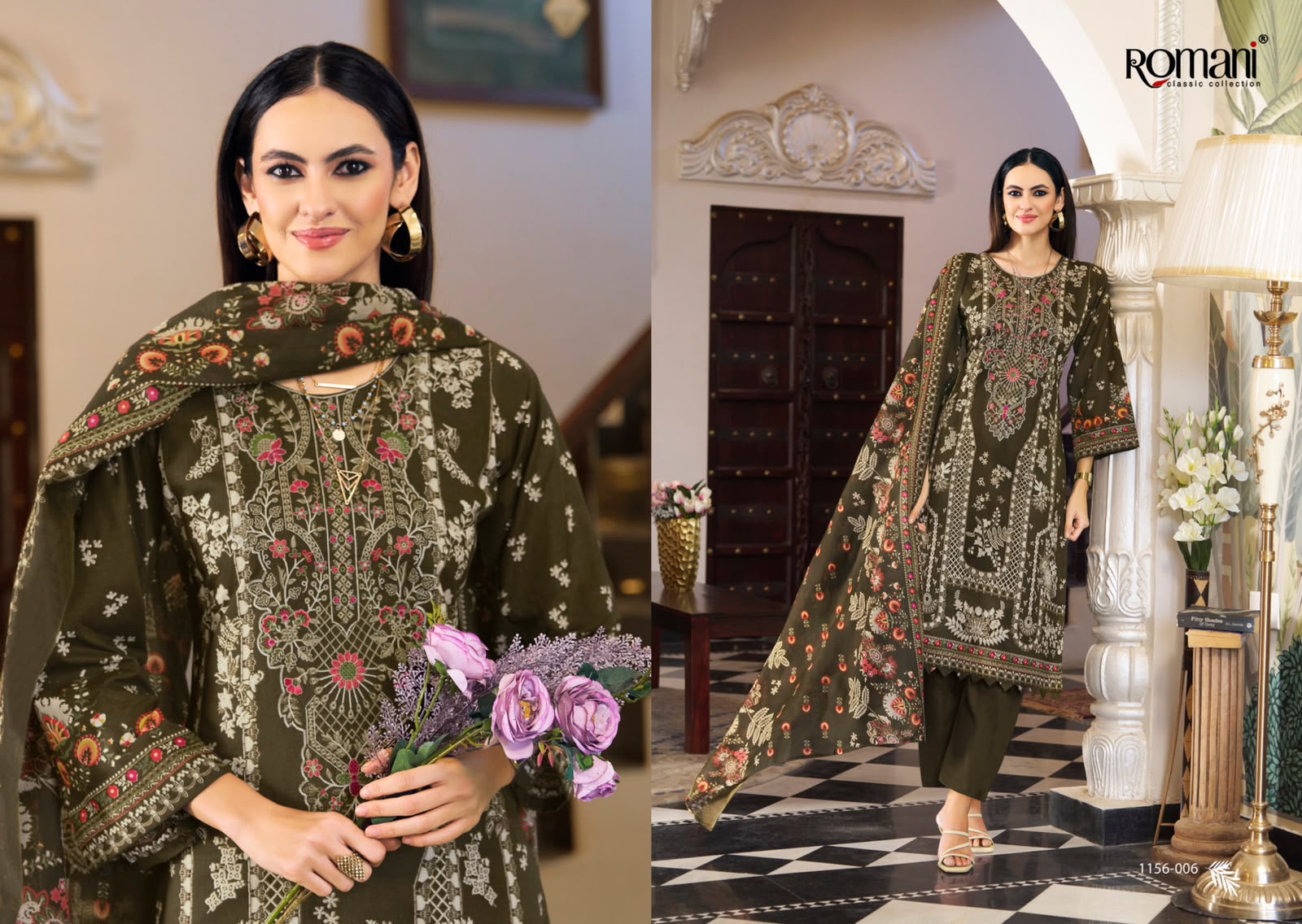 Aarzu Vol 35 Romani Mix Cotton Karachi Salwar Suits Manufacturer India
