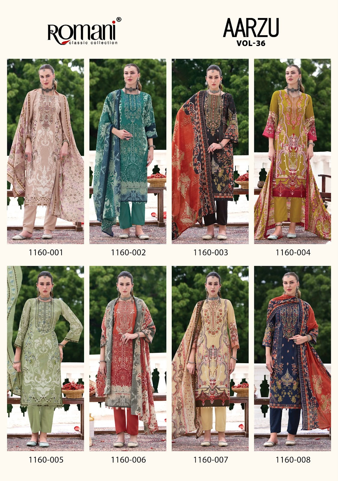 Aarzu Vol 36 Romani Soft Cotton Karachi Salwar Suits Manufacturer Ahmedabad
