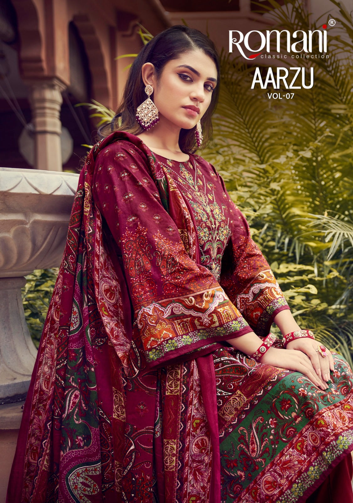 Aarzu Vol 7 Romani Cotton Karachi Salwar Suits Exporter
