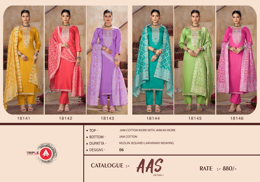 Aas Edition 1 Triple Aaa Jam Cotton Pant Style Suits Wholesale