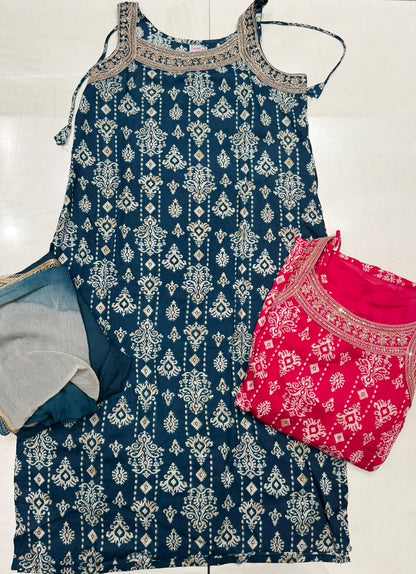 Aashi Anjish Reyon Readymade Pant Style Suits Supplier India
