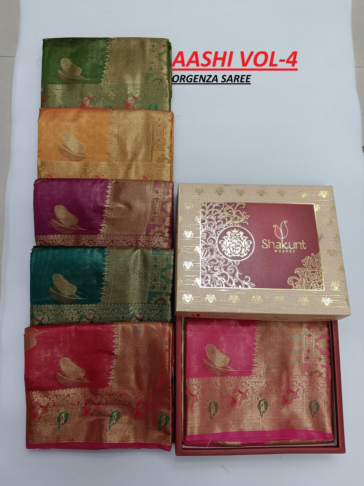 Aashi Series Shakunt Organza Sarees Wholesaler Gujarat