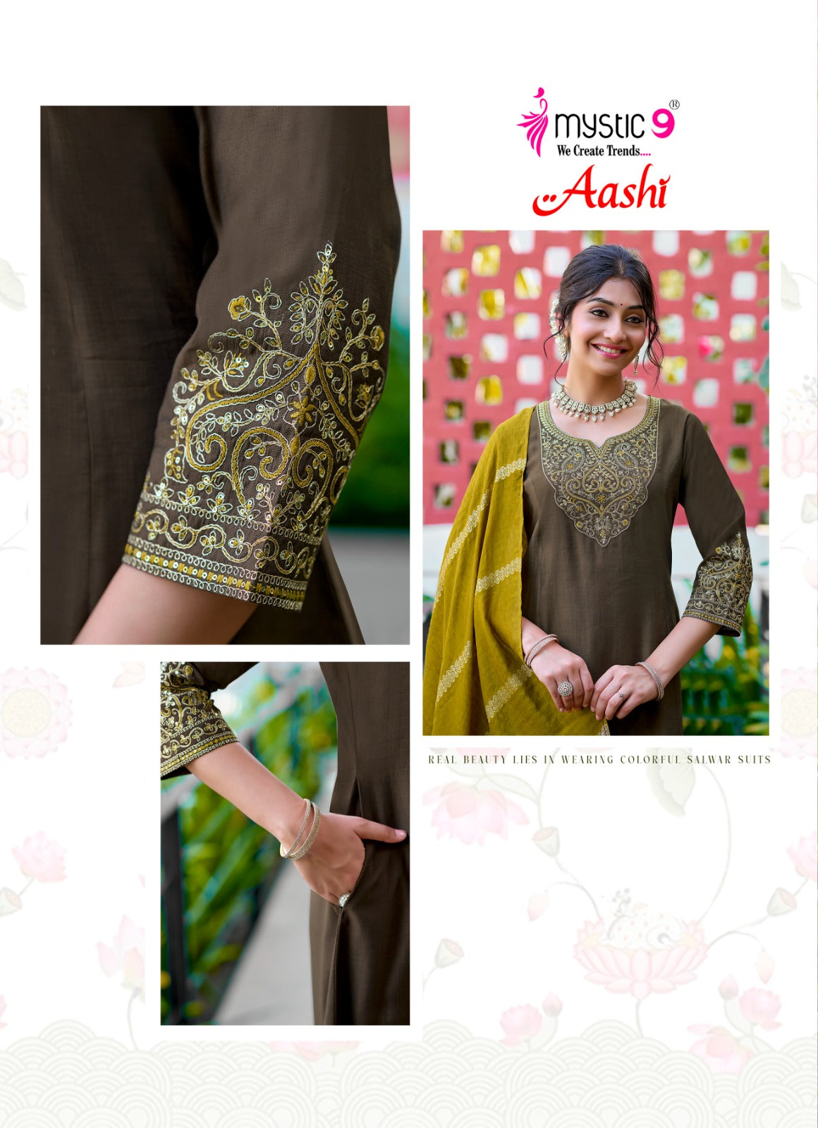 Aashi Vol 1 Rakshabandhan Special Mystic 9 Vertican Readymade Anarkali Suits Supplier
