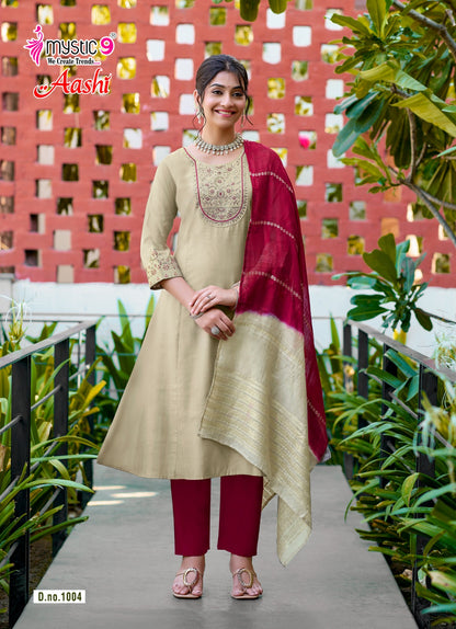 Aashi Vol 1 Rakshabandhan Special Mystic 9 Vertican Readymade Anarkali Suits Supplier