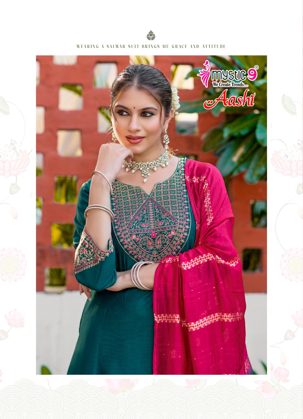 Aashi Vol 1 Rakshabandhan Special Mystic 9 Vertican Readymade Anarkali Suits Supplier