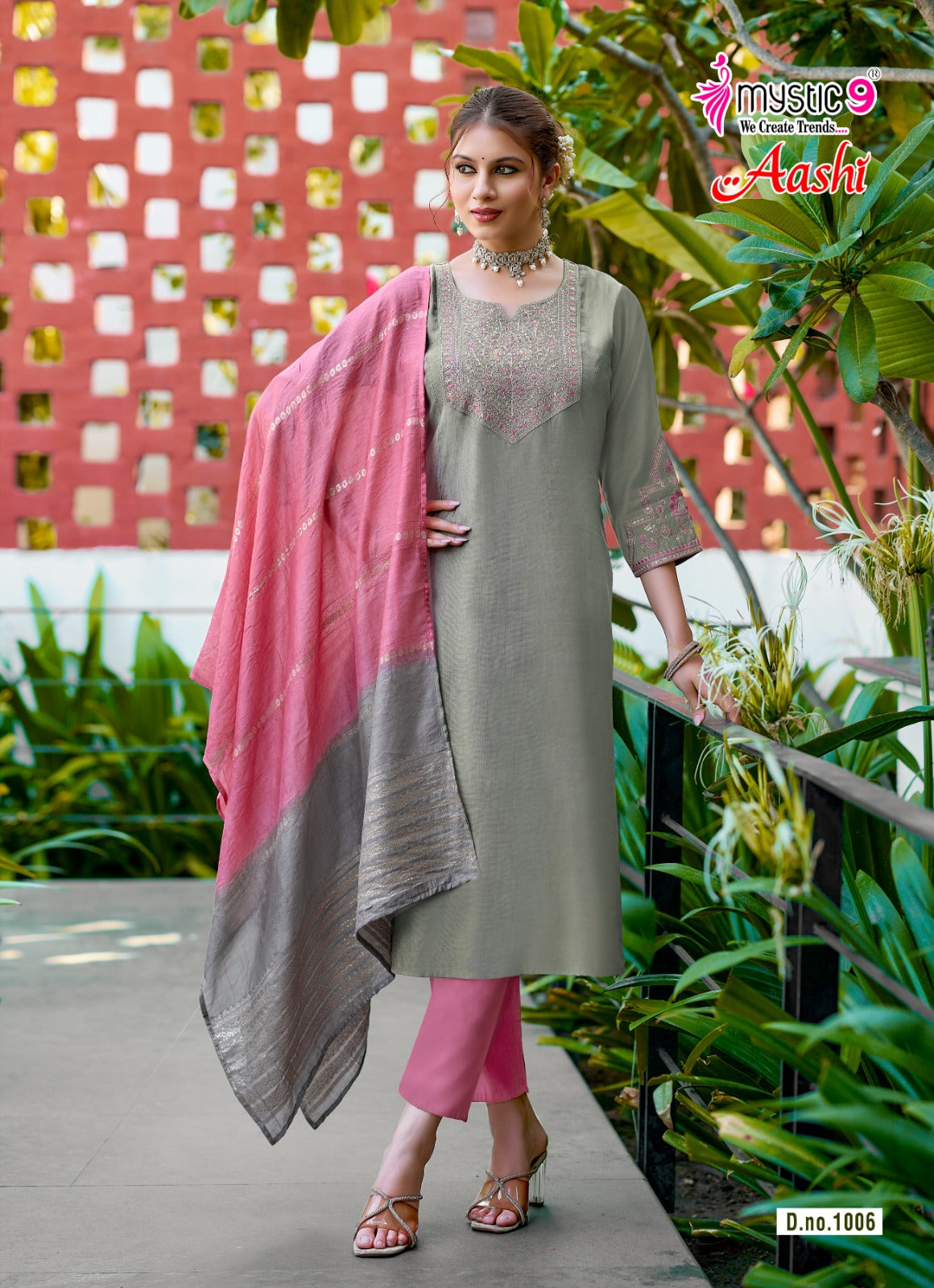 Aashi Vol 1 Rakshabandhan Special Mystic 9 Vertican Readymade Anarkali Suits Supplier