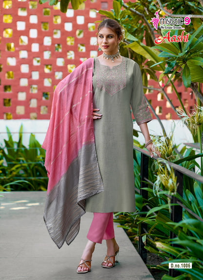 Aashi Vol 1 Rakshabandhan Special Mystic 9 Vertican Readymade Anarkali Suits Supplier