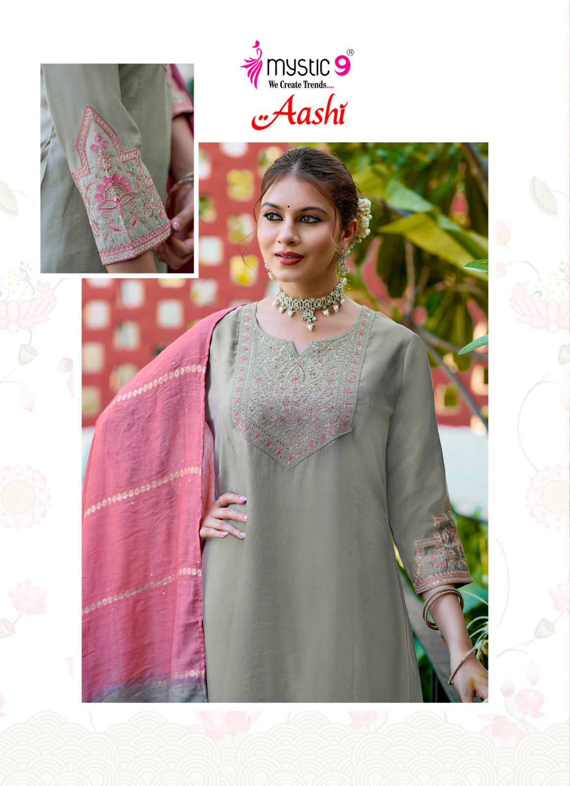 Aashi Vol 1 Rakshabandhan Special Mystic 9 Vertican Readymade Anarkali Suits Supplier