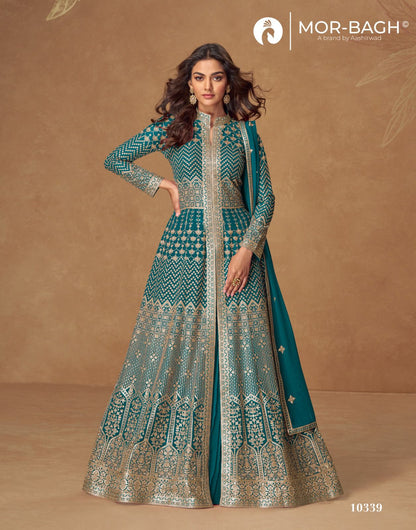 Aashirwad Almirah Mor Bagh Georgette Readymade Skirt Style Suits Wholesale Price