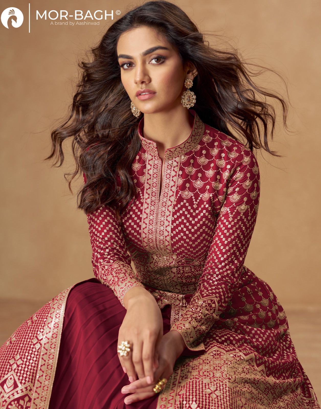 Aashirwad Almirah Mor Bagh Georgette Readymade Skirt Style Suits Wholesale Price