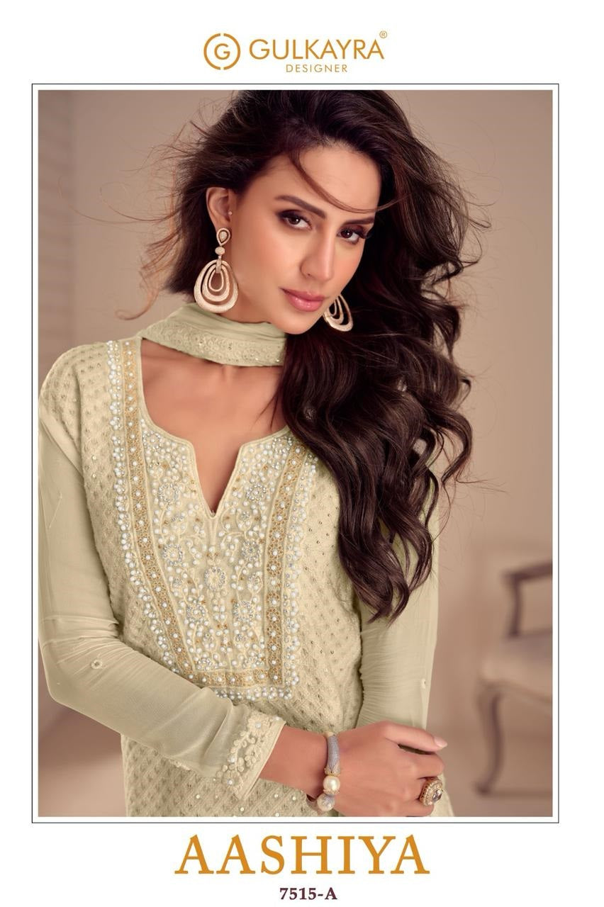 Aashiya Gulkayra Designer Georgette Pakistani Readymade Suits Wholesale