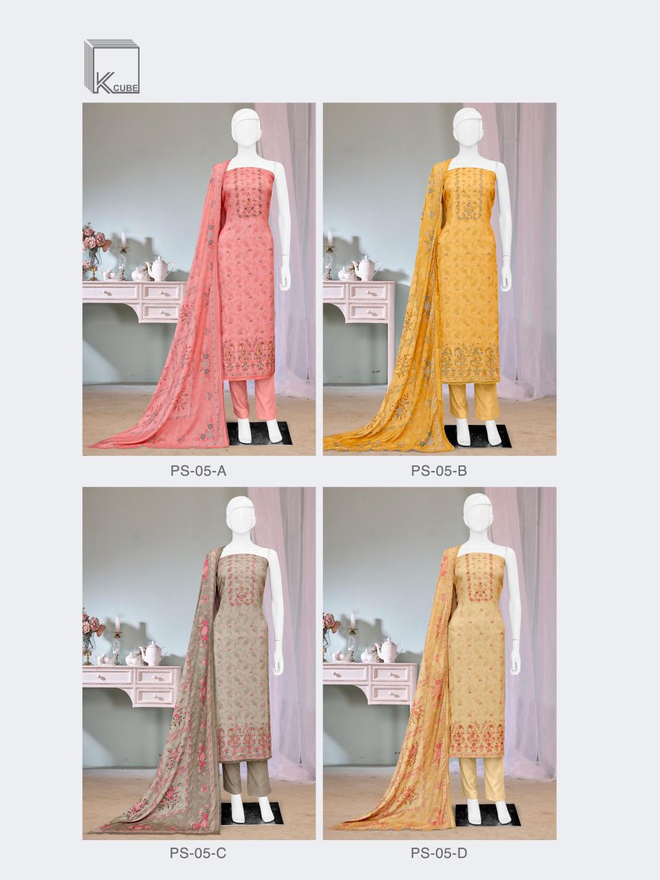 Aashiyana K Cube Pashmina Suits Supplier Gujarat