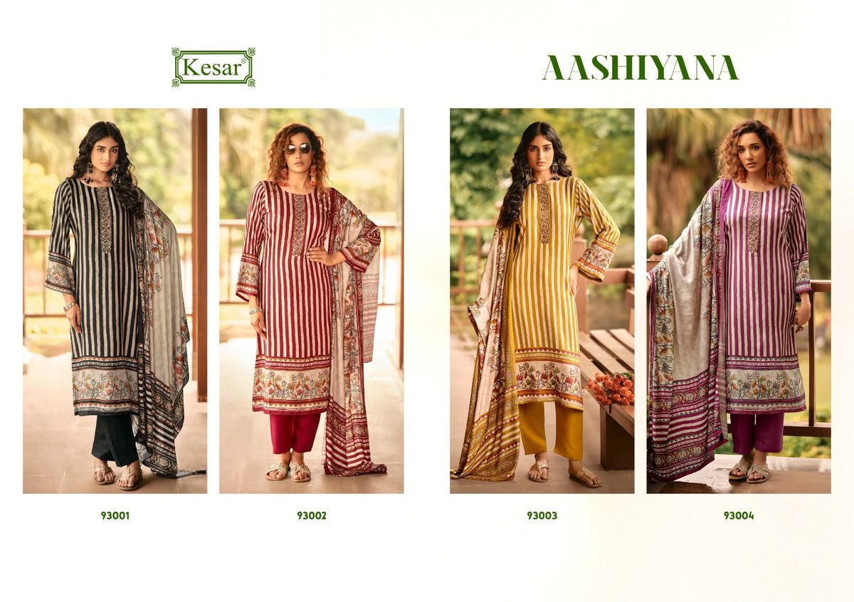 Aashiyana Kesar Viscose Pashmina Suits Wholesaler India