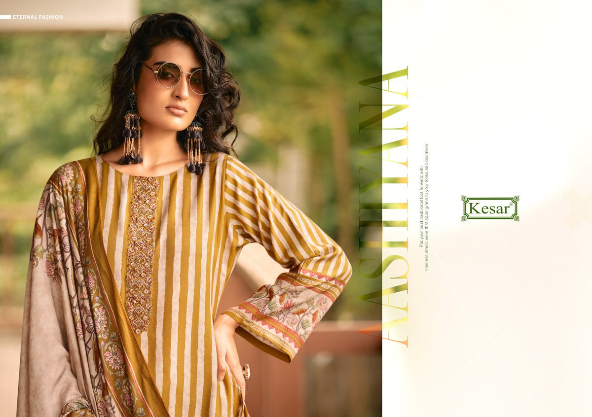 Aashiyana Kesar Viscose Pashmina Suits Wholesaler India