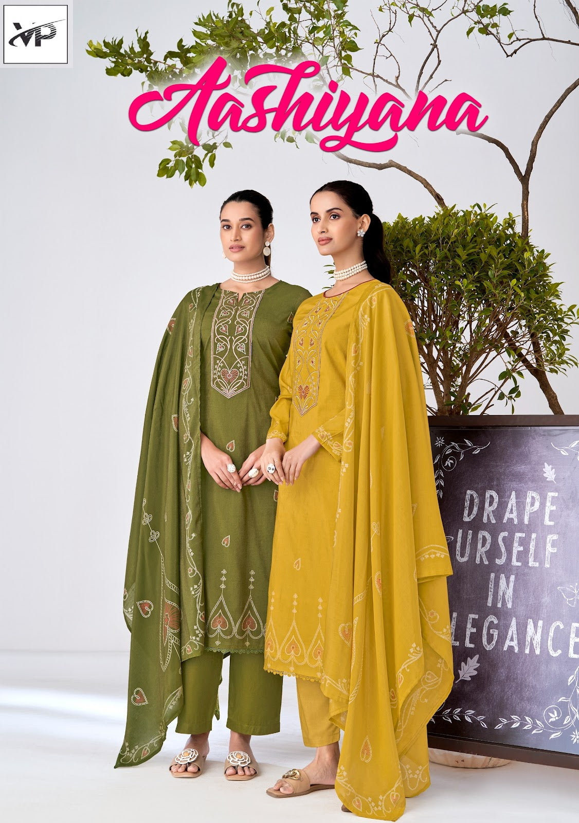 Aashiyana Vp Brand Maslin Shimmer Pant Style Suits Manufacturer Gujarat